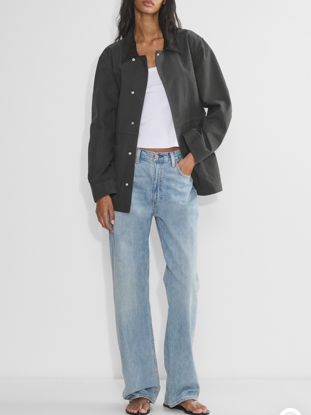 Aritzia Edison Chore Jacket - charcoal